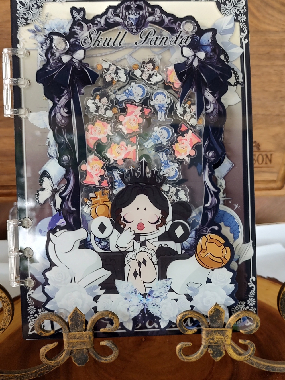 New! A5 Skull Panda Decorative Clear Shaker Notebook